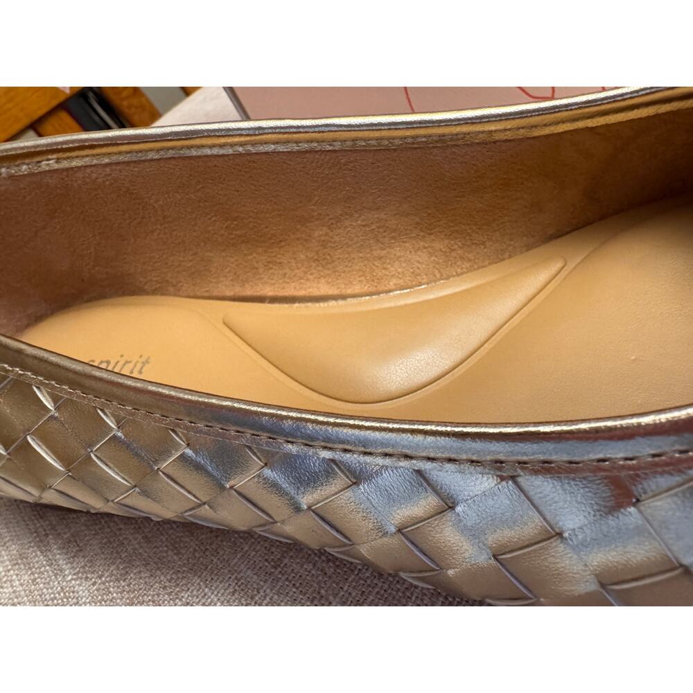 Easy Spirit Metallic Gold Woven Ballet Flats - Picture 8 of 9